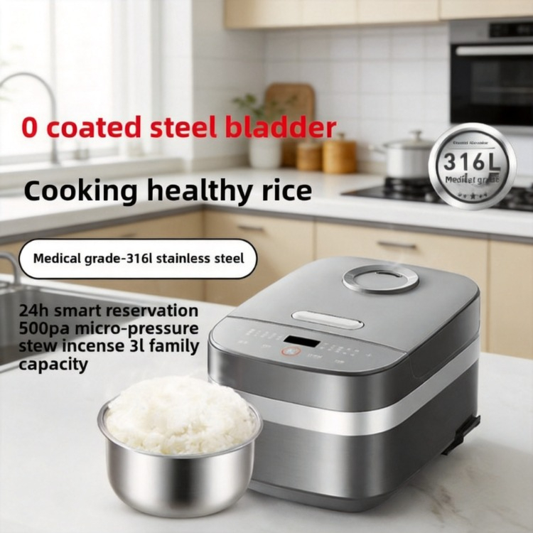 Baby Rice Food - Cuociriso Elettrico Multifunzione Senza Rivestimento, Grande