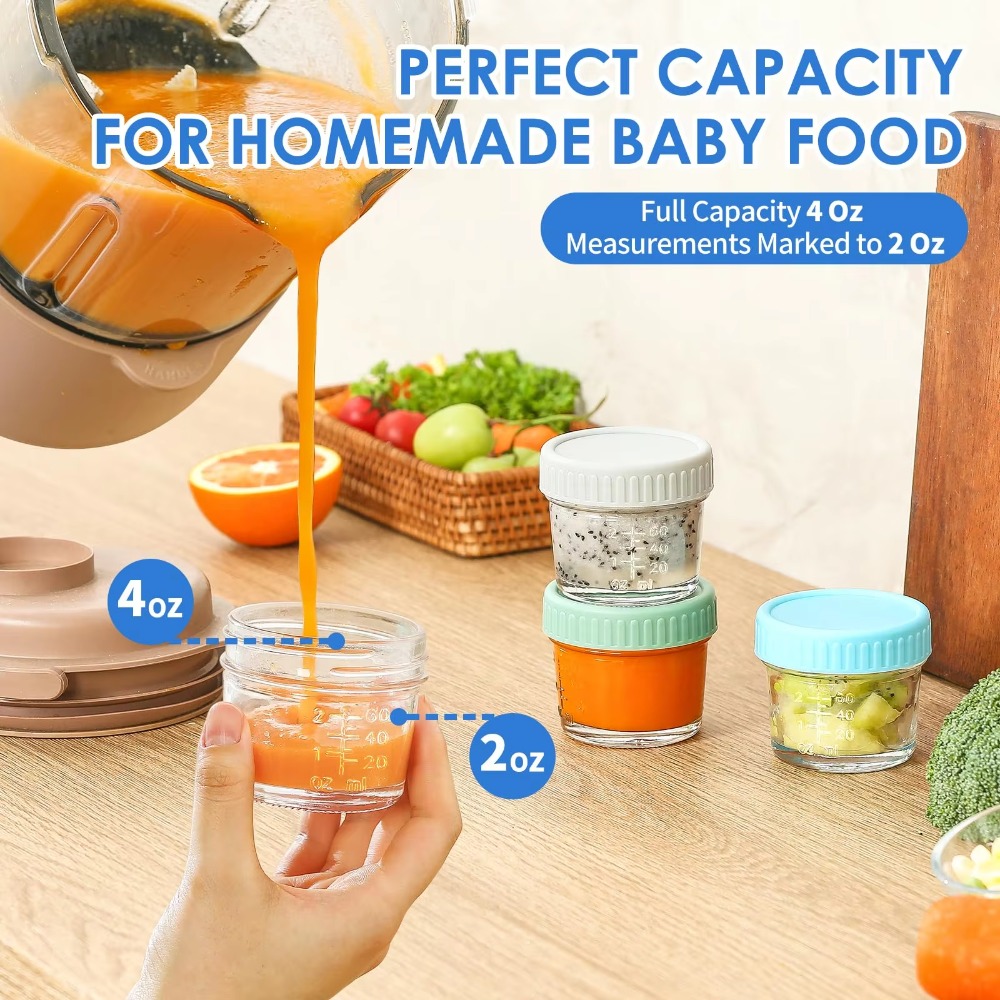 Set di 6 Barattoli in Vetro pe - Baby Food Jars With Lids recensione e prezzo